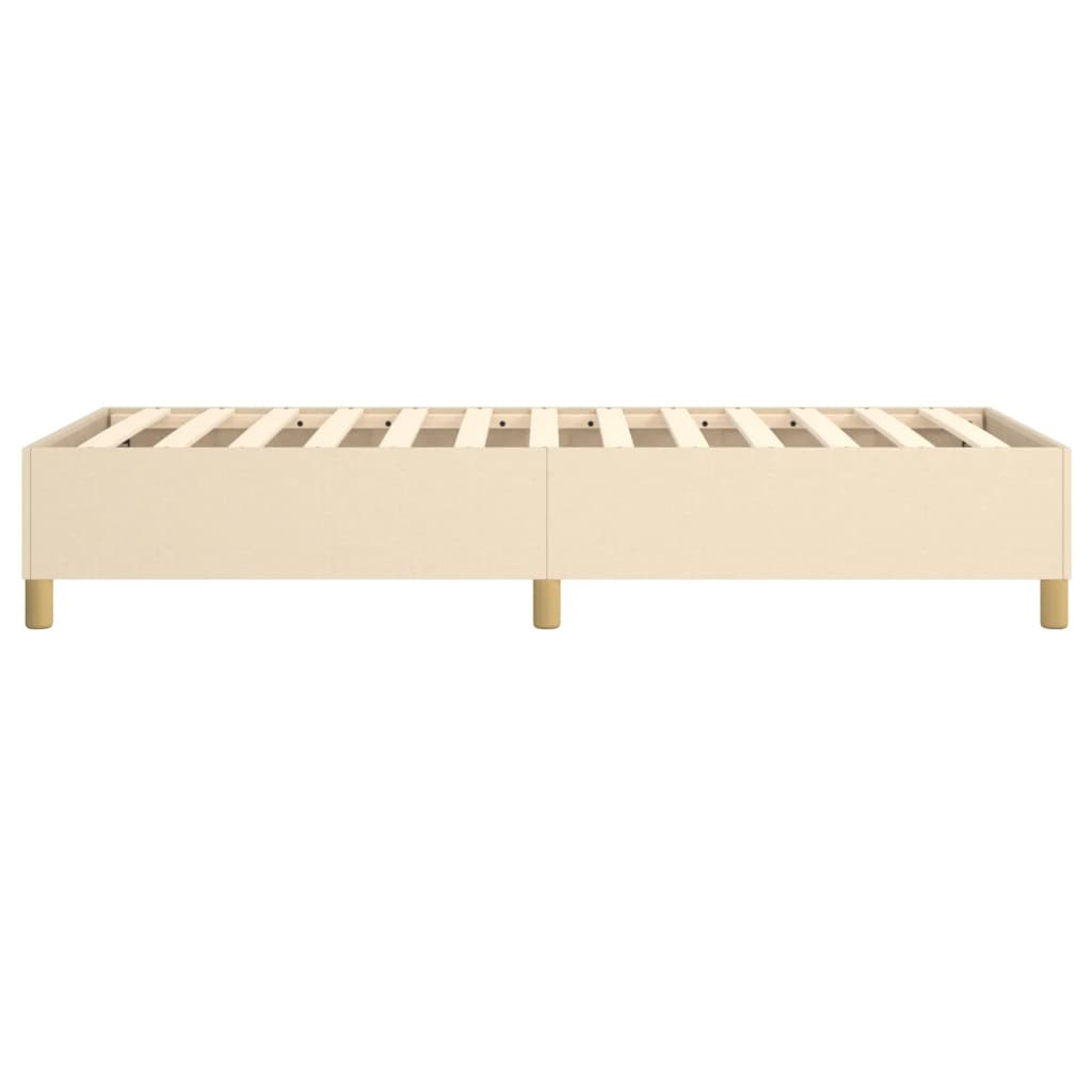 Bettgestell ohne Matratze Creme 80x200 cm Stoff