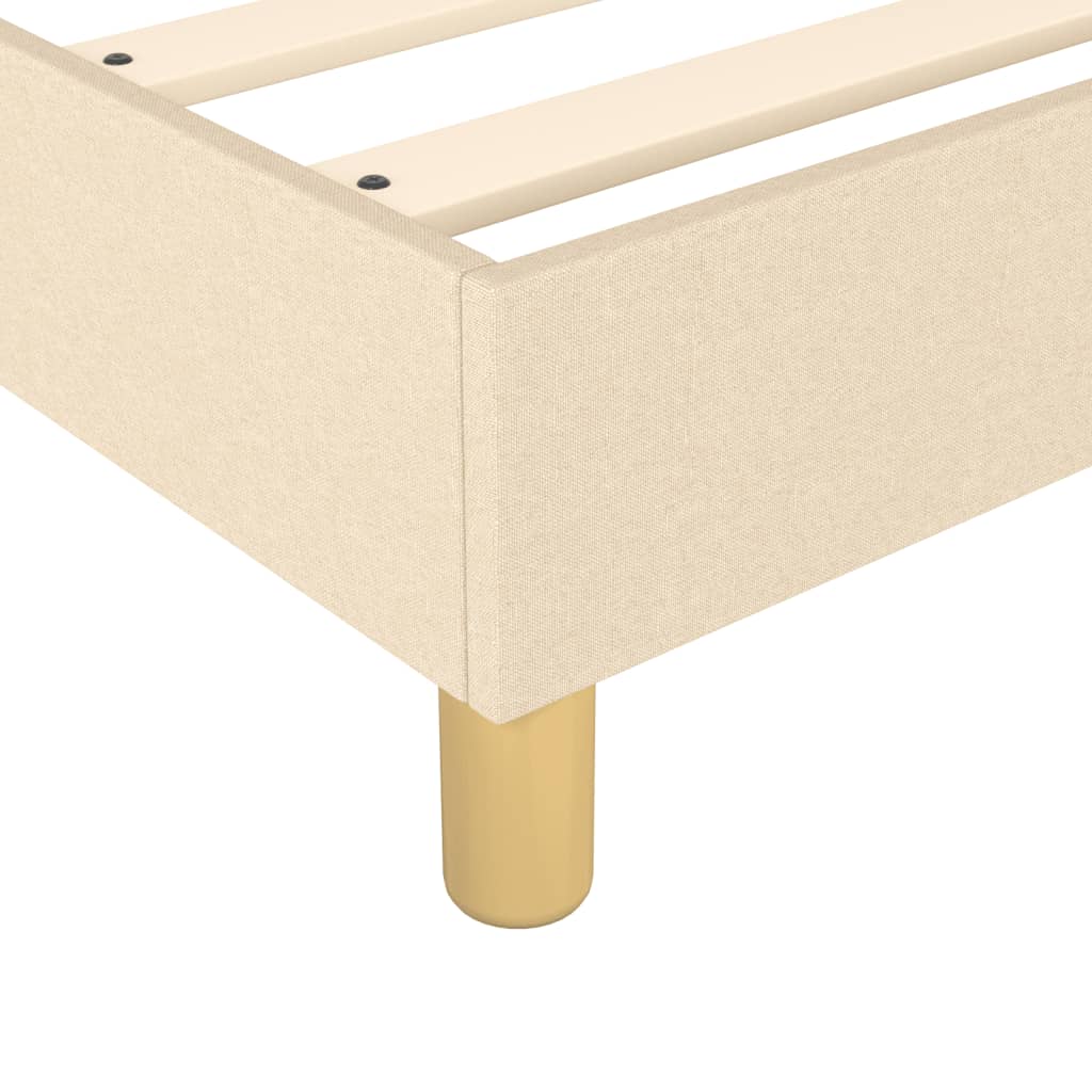 Bettgestell ohne Matratze Creme 80x200 cm Stoff