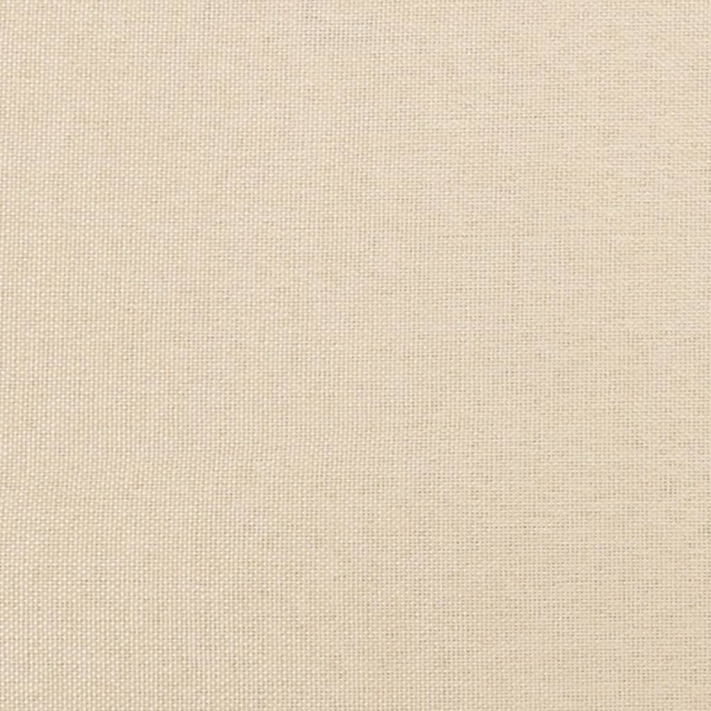 Bettgestell ohne Matratze Creme 80x200 cm Stoff