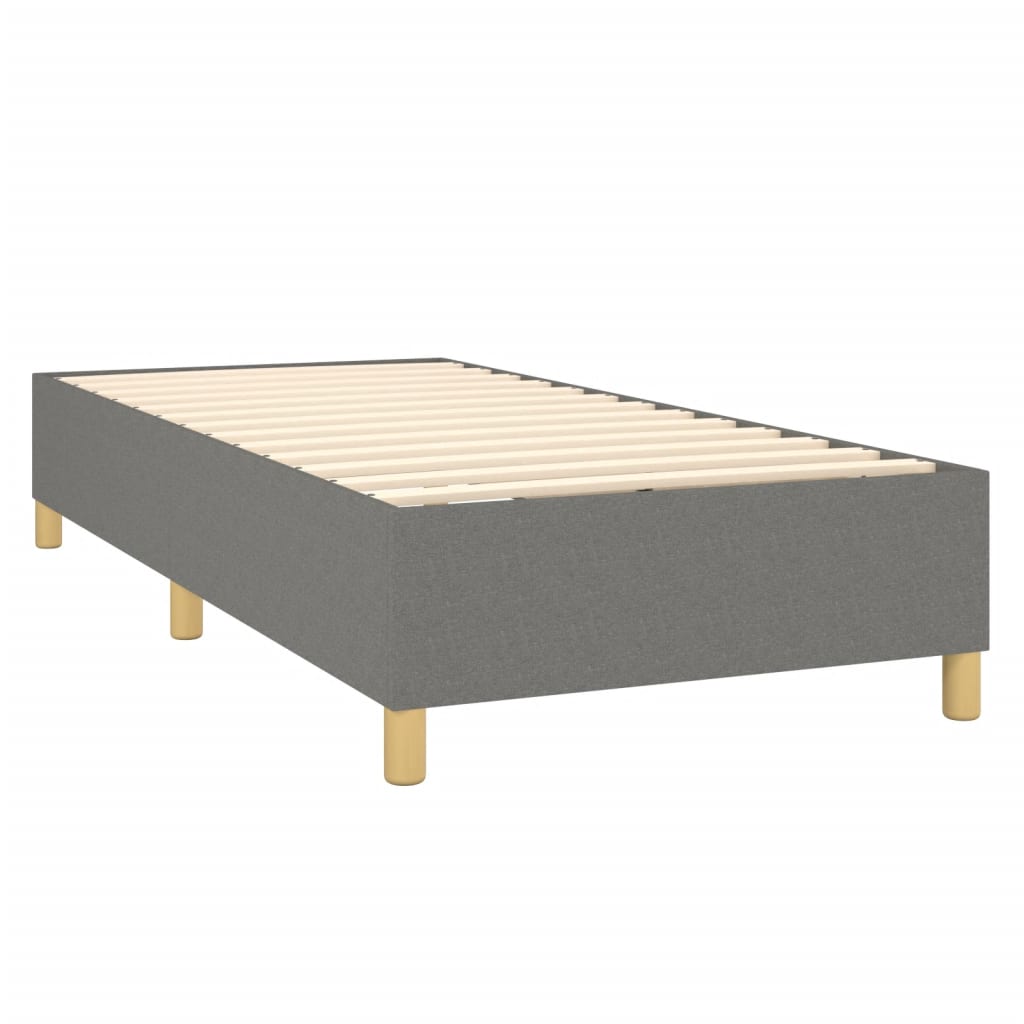 Bettgestell ohne Matratze Dunkelgrau 90x200 cm Stoff