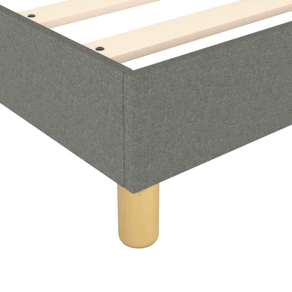 Bettgestell ohne Matratze Dunkelgrau 90x200 cm Stoff