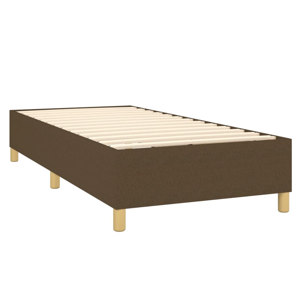 Bettgestell ohne Matratze Dunkelbraun 90x200 cm Stoff
