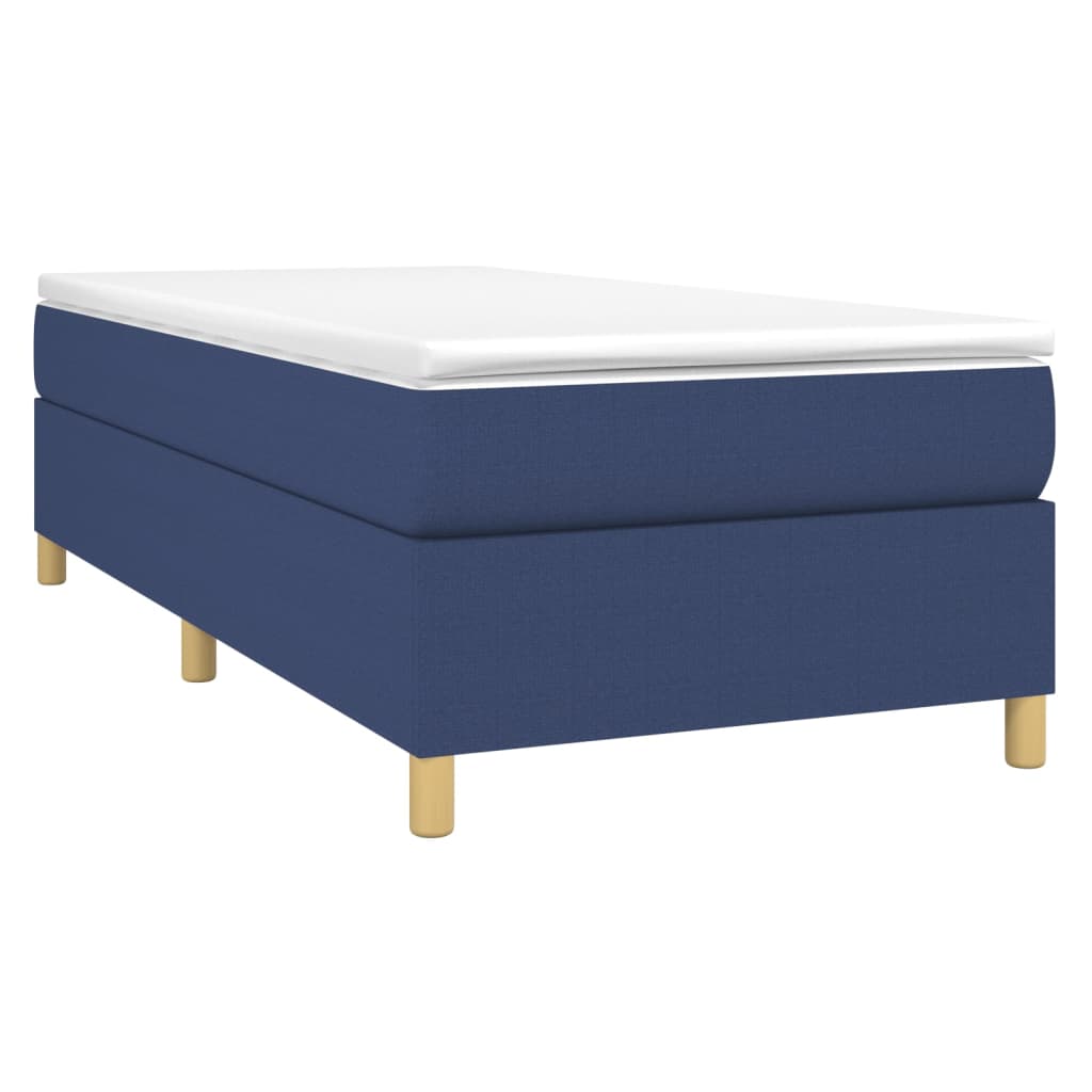 Bettgestell ohne Matratze Blau 90x200 cm Stoff
