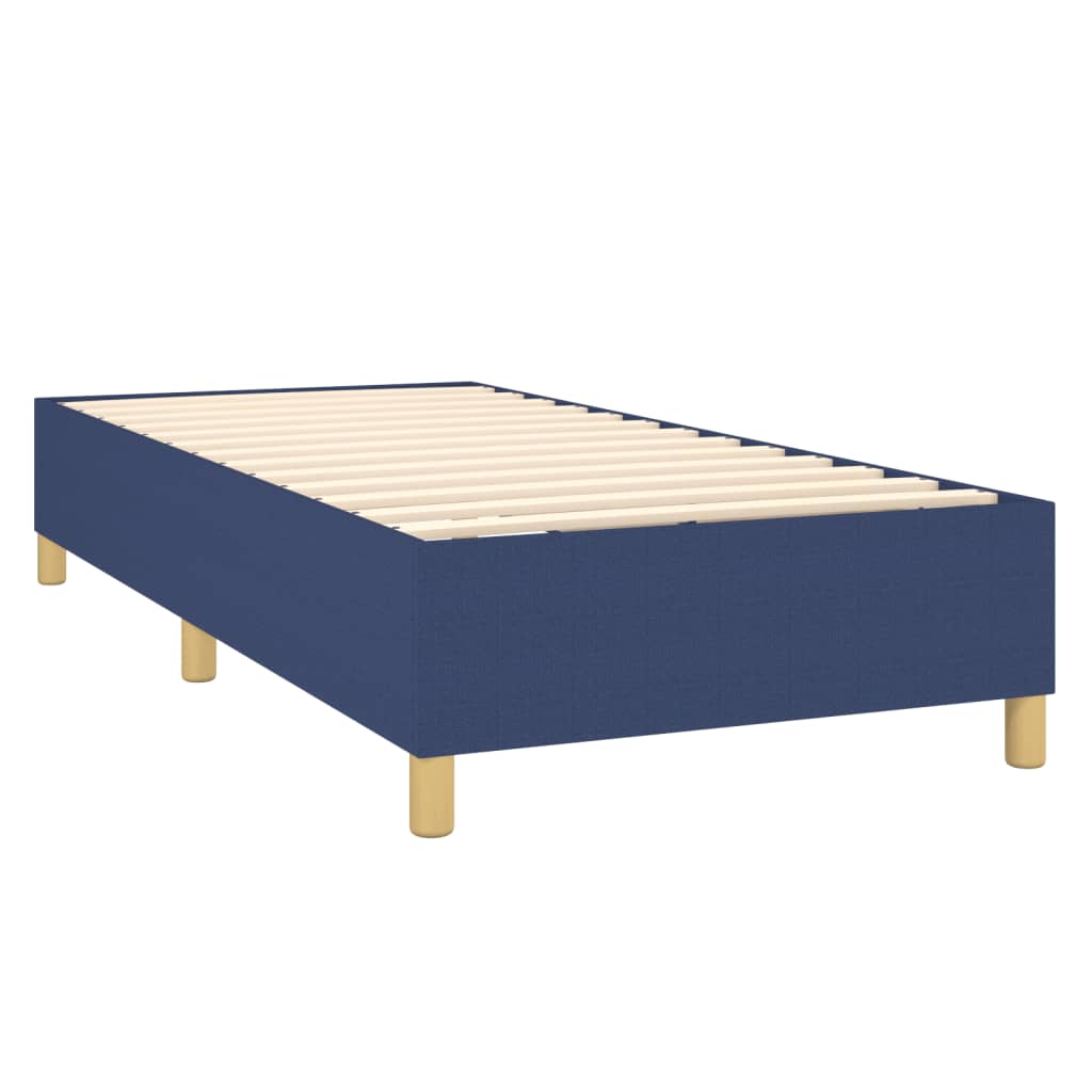Bettgestell ohne Matratze Blau 90x200 cm Stoff
