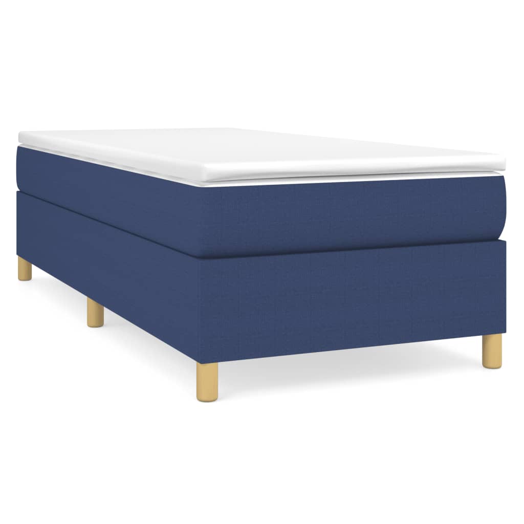 Bettgestell ohne Matratze Blau 100x200 cm Stoff