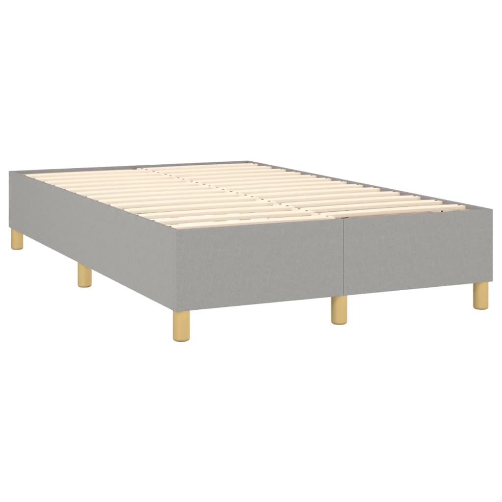 Bettgestell ohne Matratze Hellgrau 120x200 cm Stoff