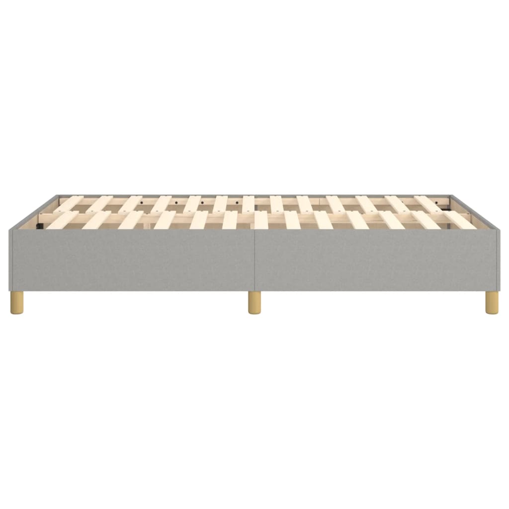 Bettgestell ohne Matratze Hellgrau 120x200 cm Stoff