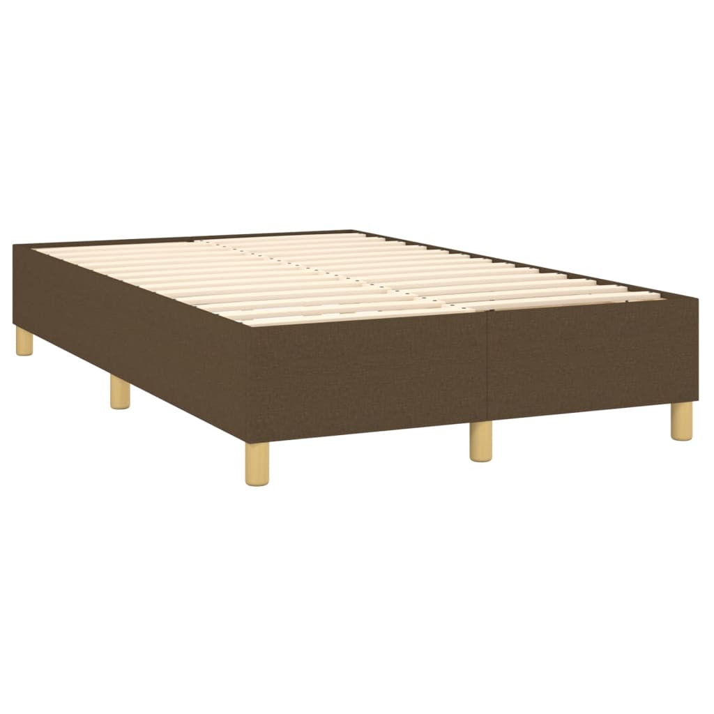 Bettgestell ohne Matratze Dunkelbraun 120x200 cm Stoff