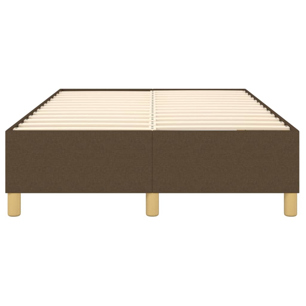 Bettgestell ohne Matratze Dunkelbraun 120x200 cm Stoff