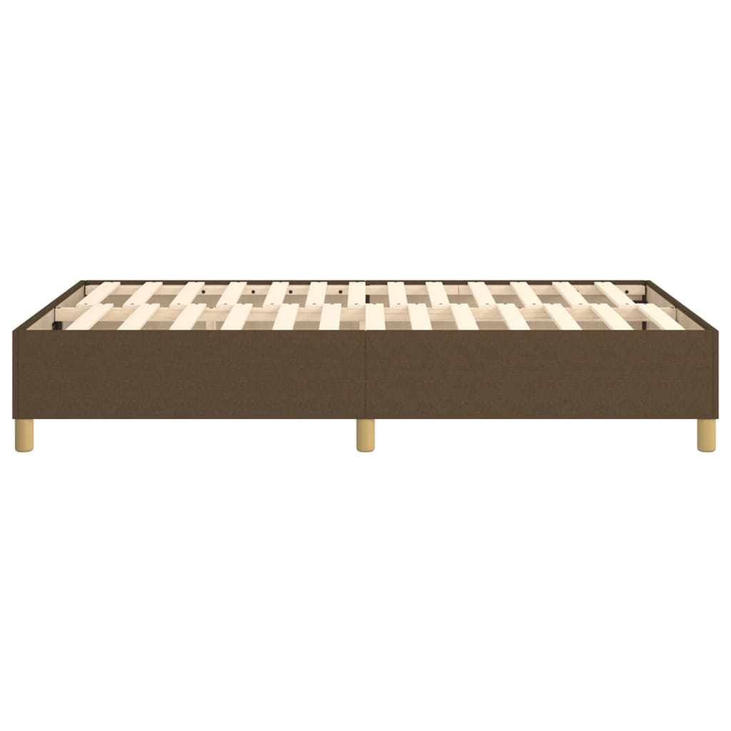 Bettgestell ohne Matratze Dunkelbraun 120x200 cm Stoff