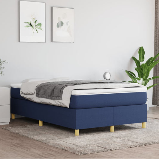 Bettgestell ohne Matratze Blau 120x200 cm Stoff