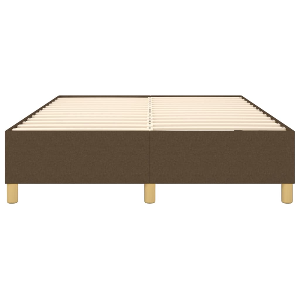 Bettgestell ohne Matratze Dunkelbraun 140x190 cm Stoff