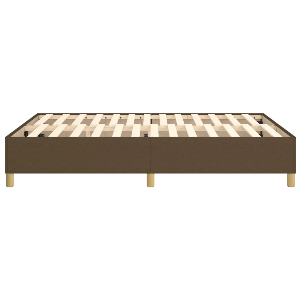 Bettgestell ohne Matratze Dunkelbraun 140x190 cm Stoff