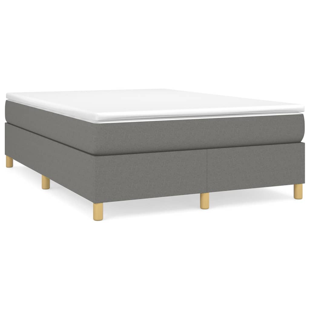 Bettgestell ohne Matratze Dunkelgrau 140x200 cm Stoff
