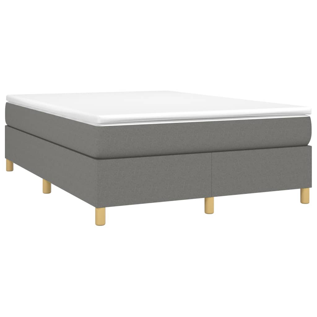 Bettgestell ohne Matratze Dunkelgrau 140x200 cm Stoff