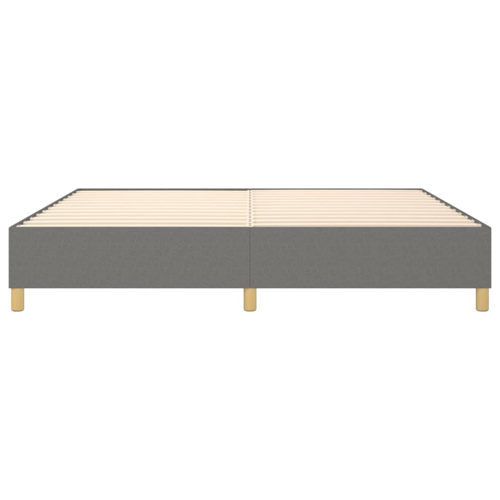 Bettgestell ohne Matratze Dunkelgrau 140x200 cm Stoff