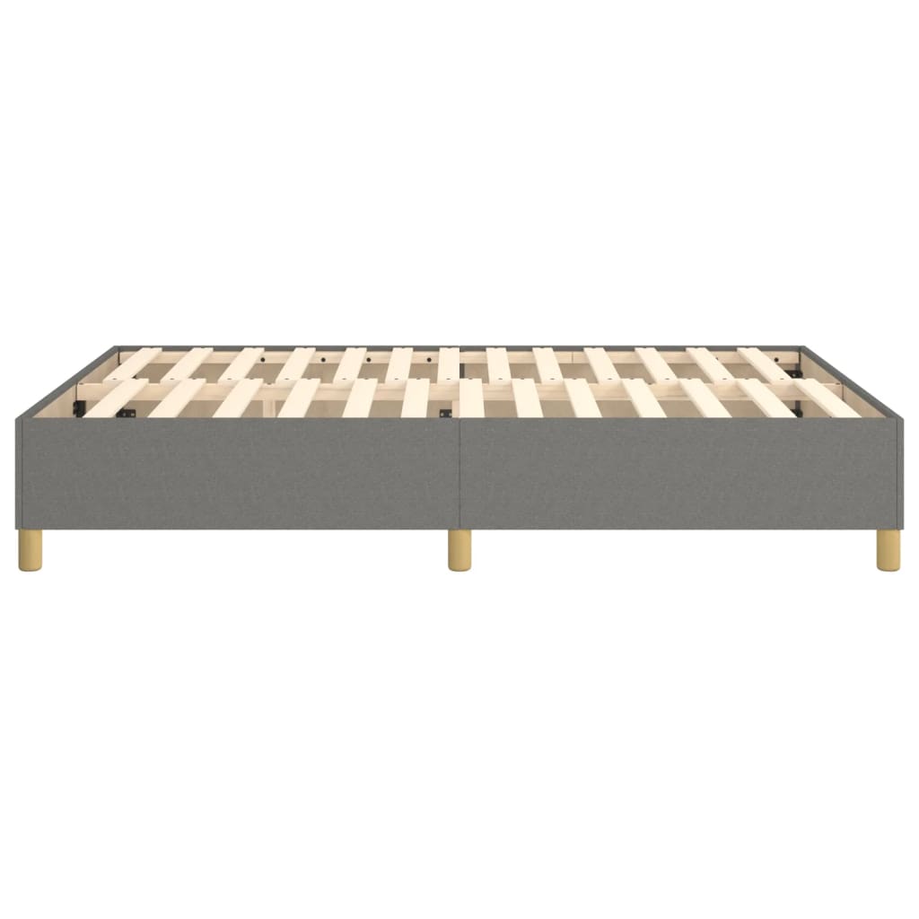 Bettgestell ohne Matratze Dunkelgrau 140x200 cm Stoff