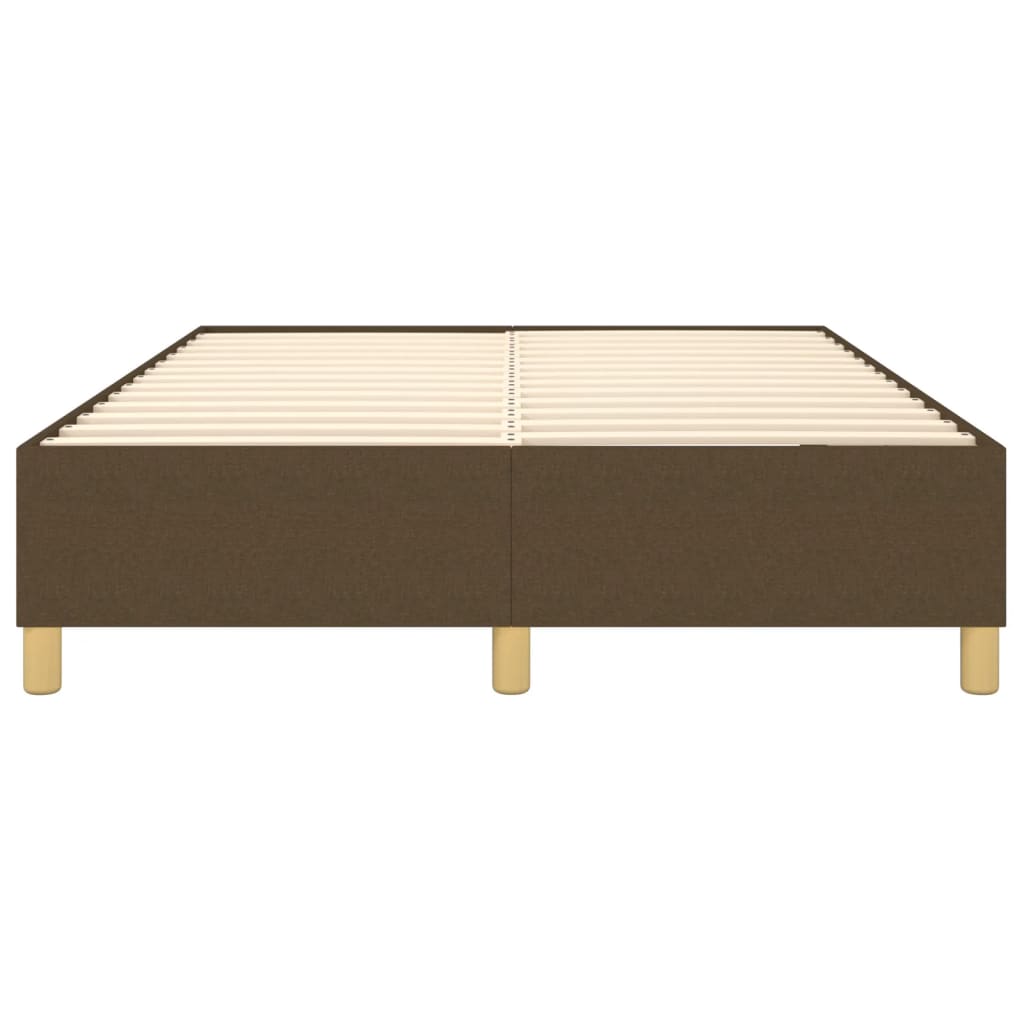 Bettgestell ohne Matratze Dunkelbraun 140x200 cm Stoff