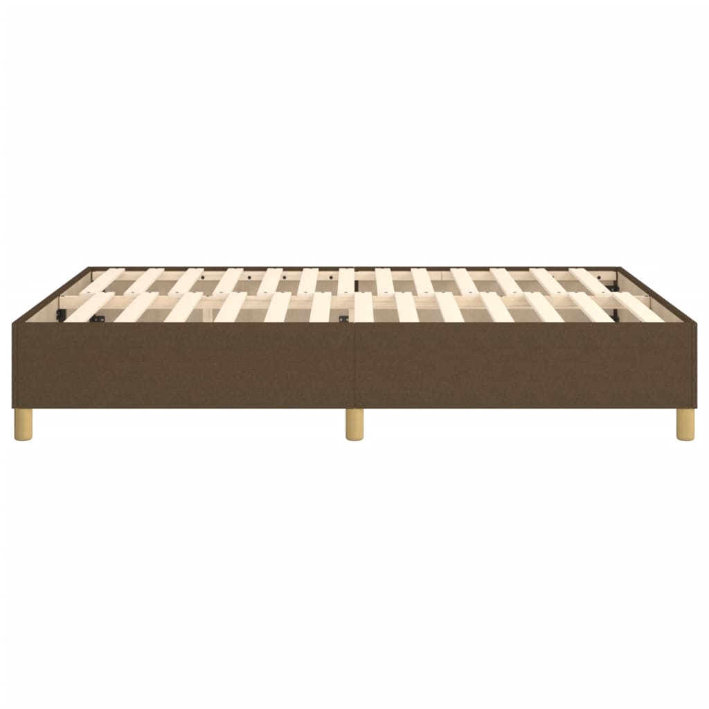 Bettgestell ohne Matratze Dunkelbraun 140x200 cm Stoff