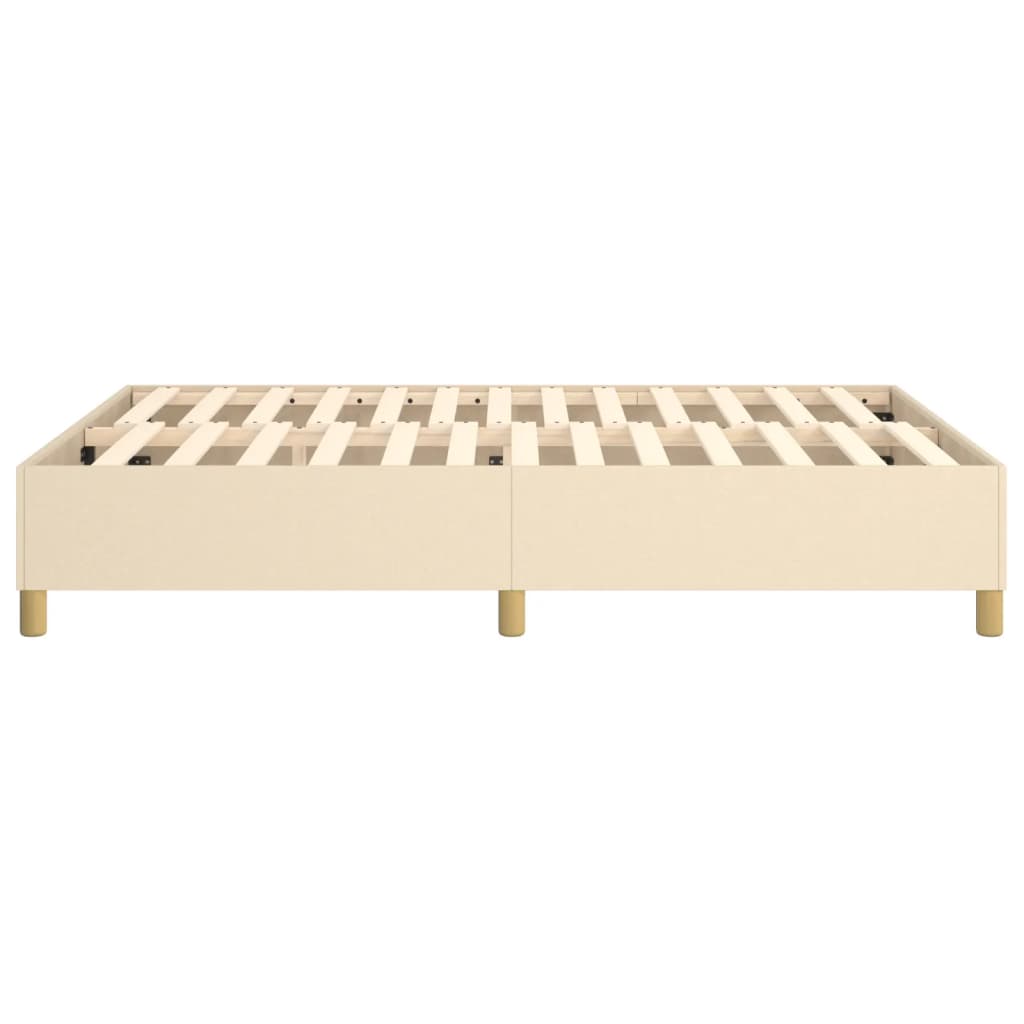 Bettgestell ohne Matratze Creme 140x200 cm Stoff