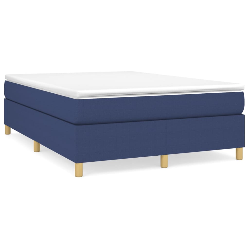 Bettgestell ohne Matratze Blau 140x200 cm Stoff