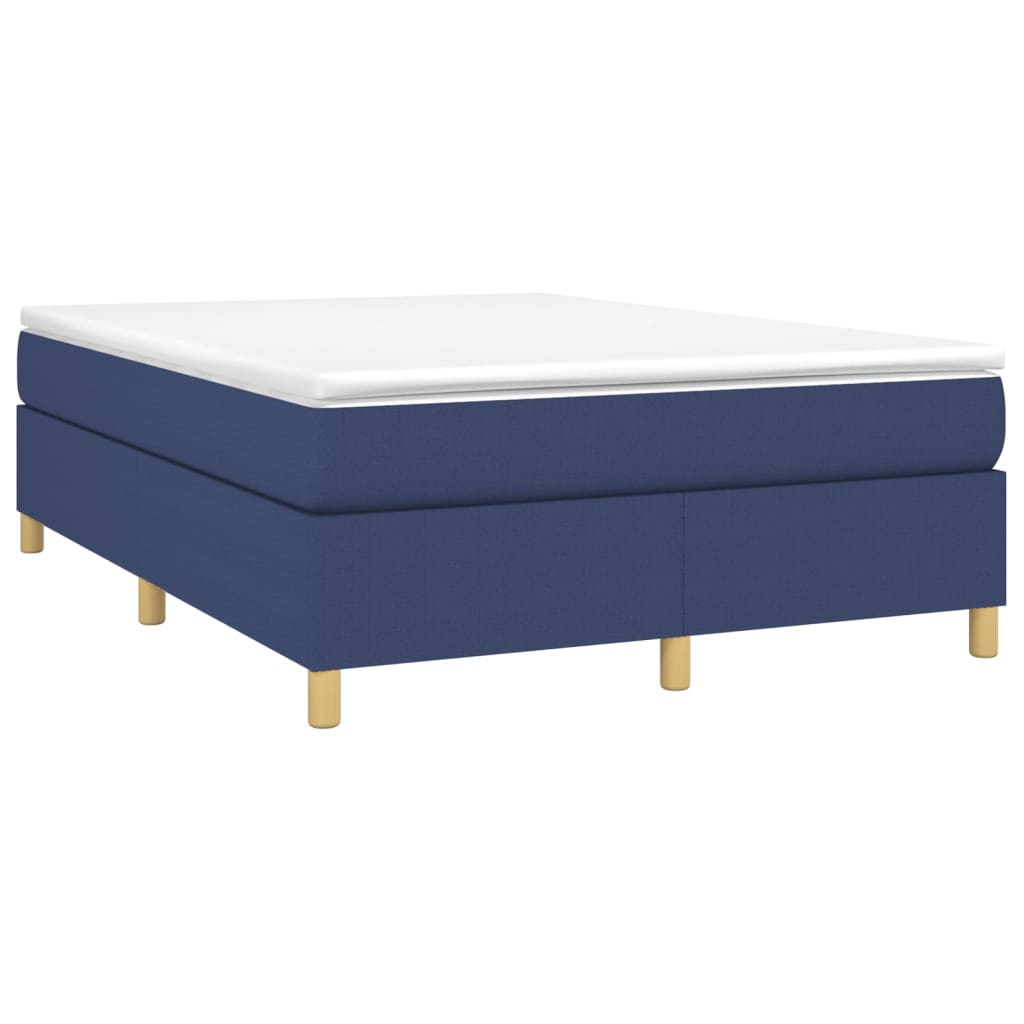 Bettgestell ohne Matratze Blau 140x200 cm Stoff