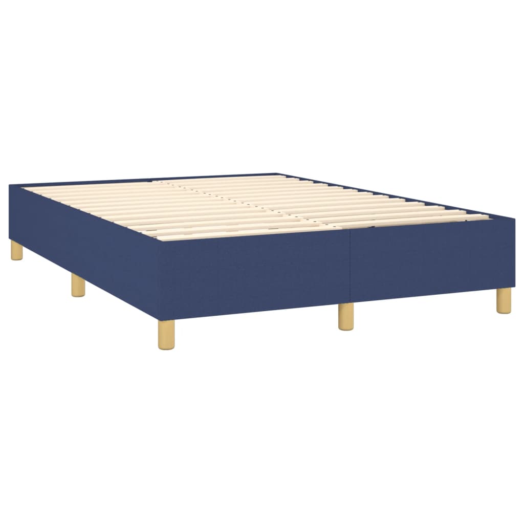 Bettgestell ohne Matratze Blau 140x200 cm Stoff