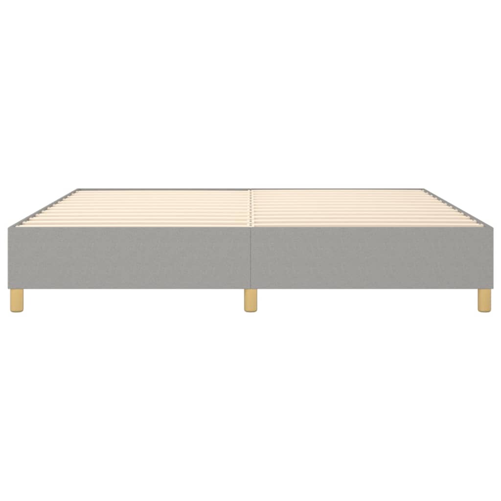 Bettgestell ohne Matratze Hellgrau 200x200 cm Stoff