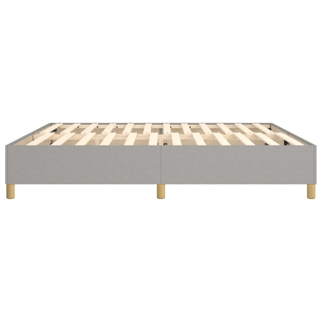 Bettgestell ohne Matratze Hellgrau 200x200 cm Stoff