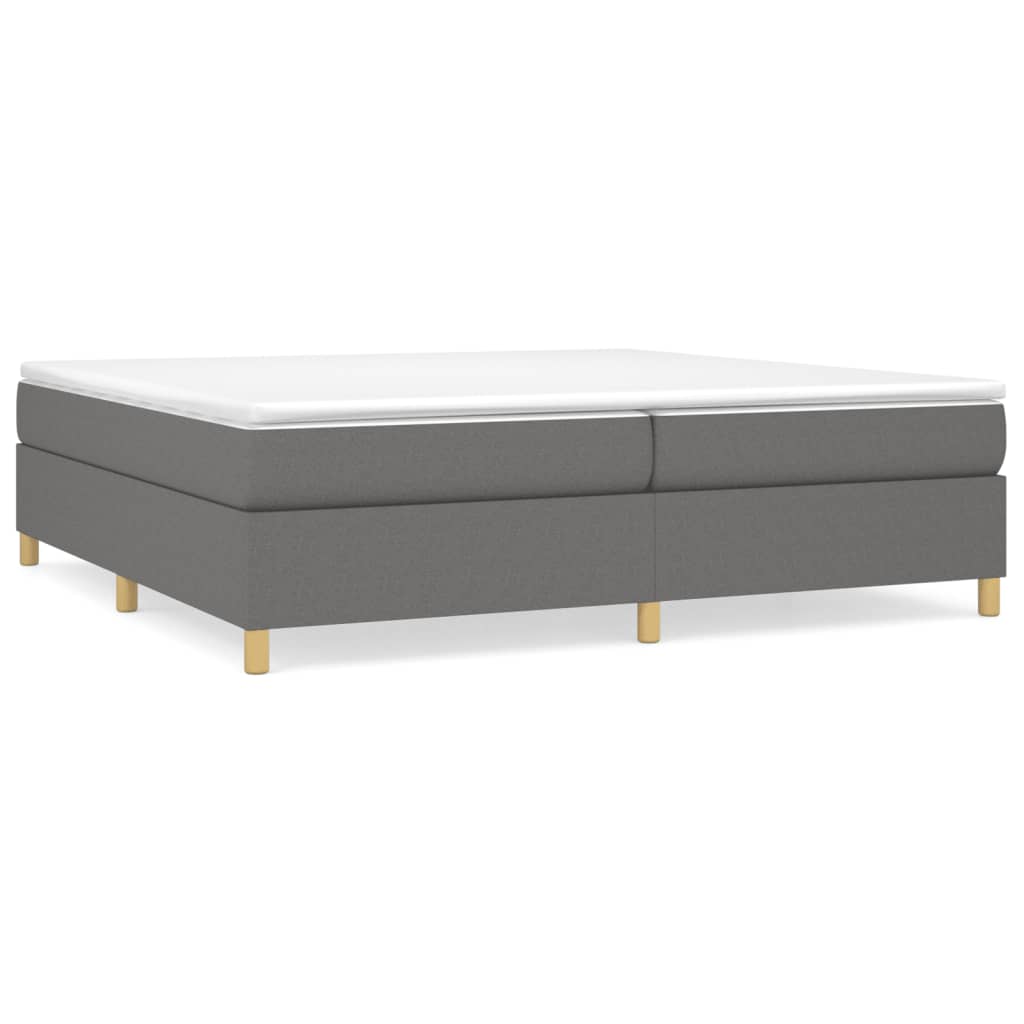 Bettgestell ohne Matratze Dunkelgrau 200x200 cm Stoff
