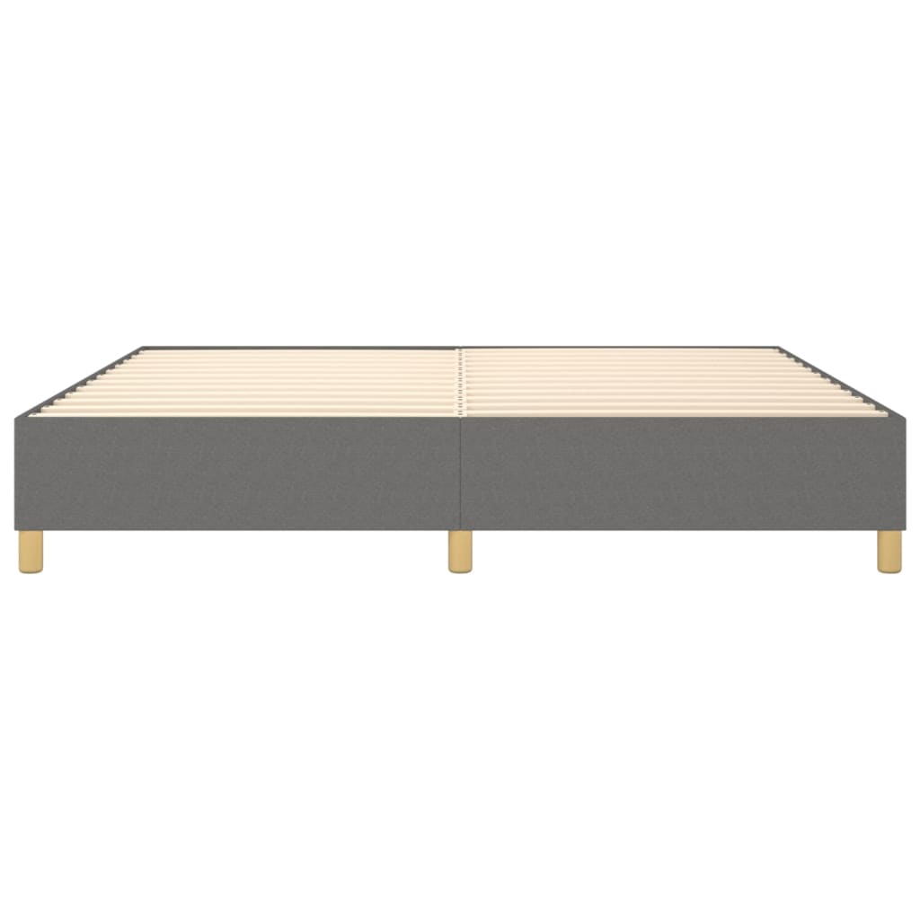 Bettgestell ohne Matratze Dunkelgrau 200x200 cm Stoff