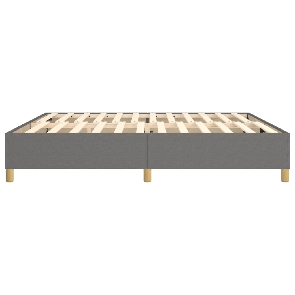 Bettgestell ohne Matratze Dunkelgrau 200x200 cm Stoff