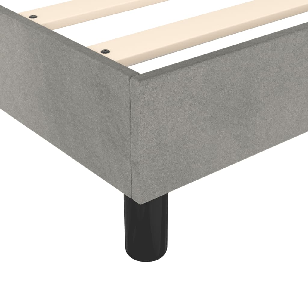 Bettgestell ohne Matratze Hellgrau 80x200 cm Samt