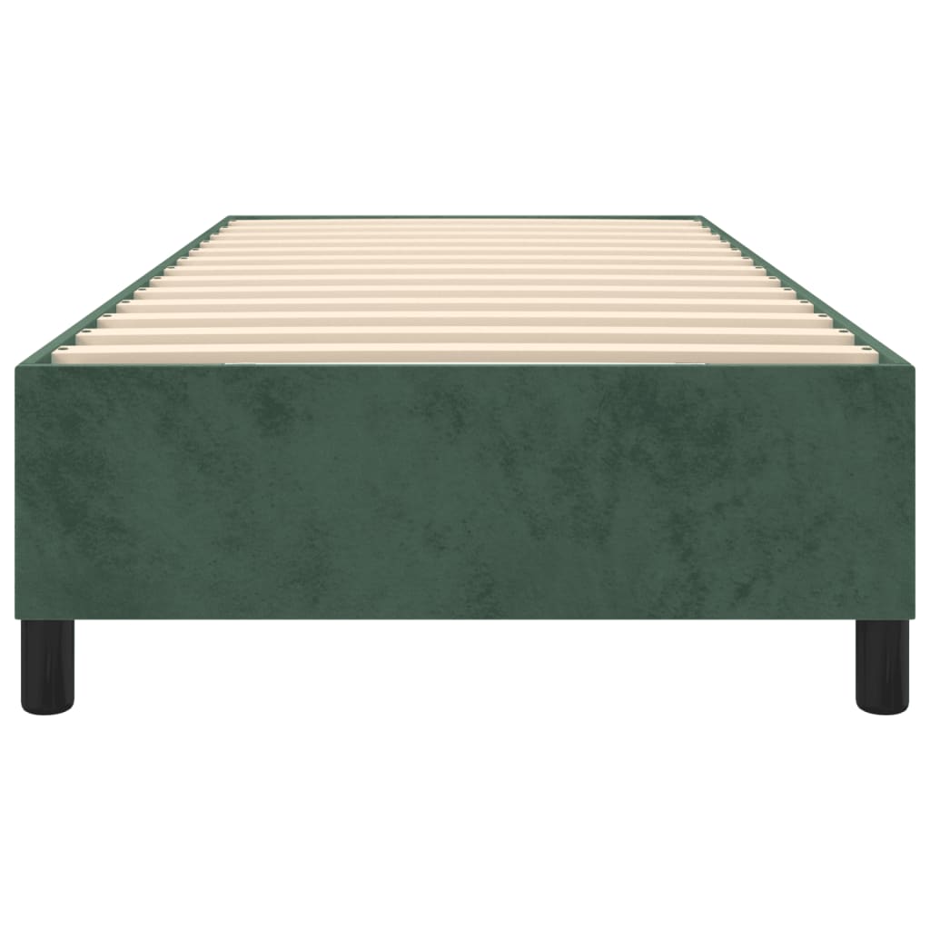 Bettgestell ohne Matratze Dunkelgrün 80x200 cm Samt