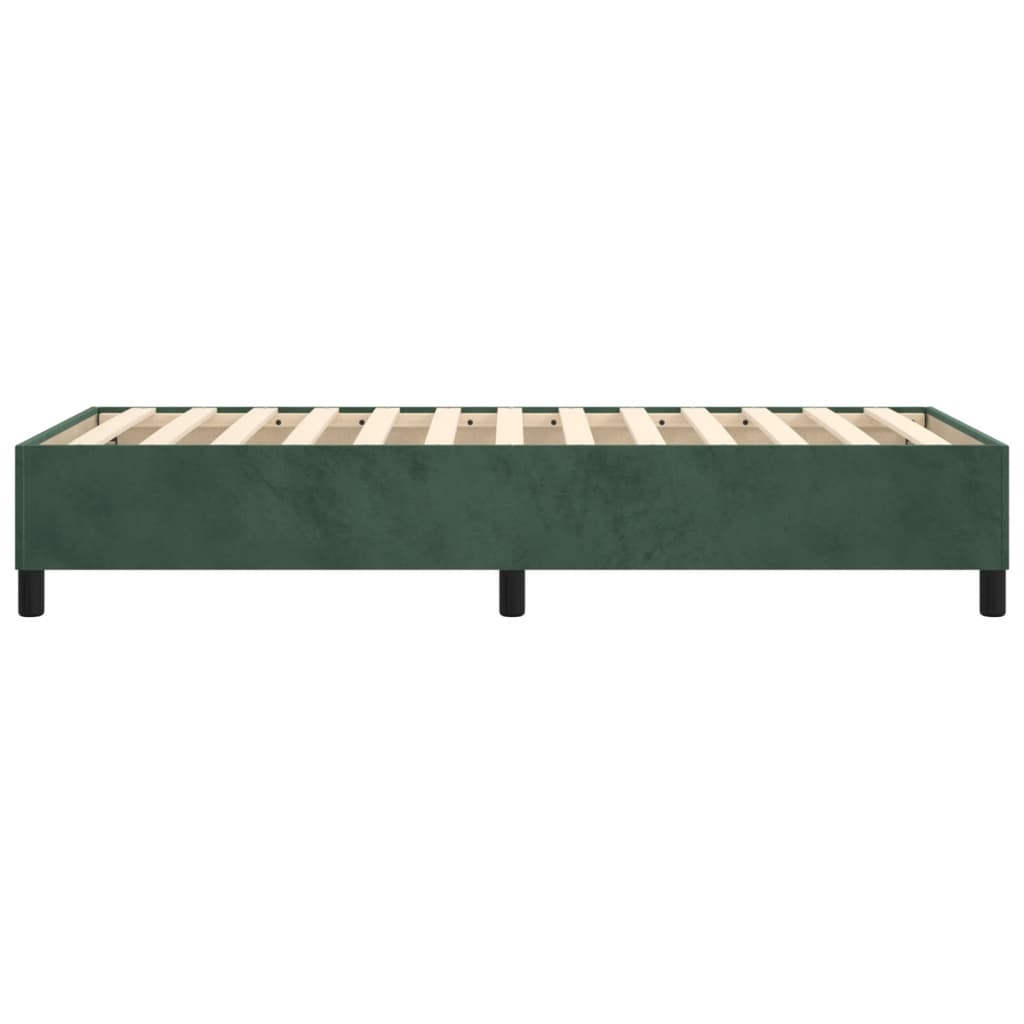 Bettgestell ohne Matratze Dunkelgrün 80x200 cm Samt