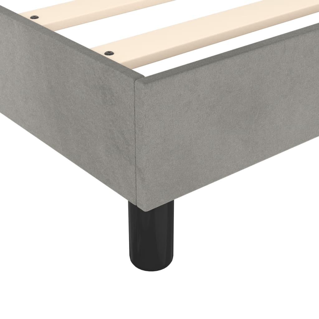 Bettgestell ohne Matratze Hellgrau 90x190 cm Samt