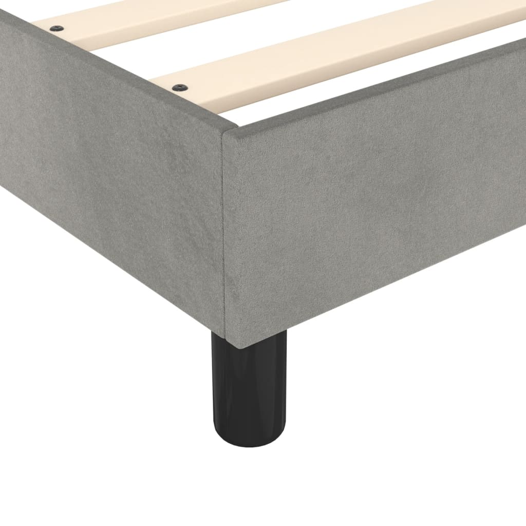 Bettgestell ohne Matratze Hellgrau 90x200 cm Samt