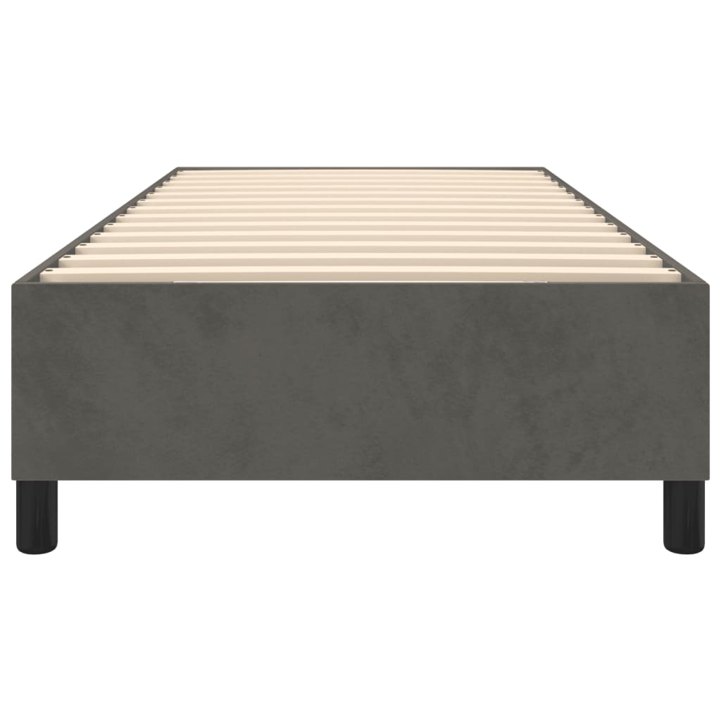 Bettgestell ohne Matratze Dunkelgrau 90x200 cm Samt