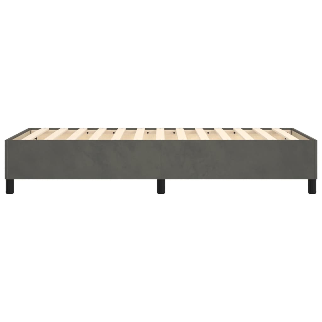Bettgestell ohne Matratze Dunkelgrau 90x200 cm Samt