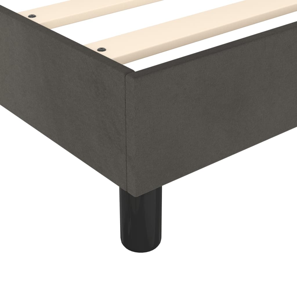 Bettgestell ohne Matratze Dunkelgrau 90x200 cm Samt