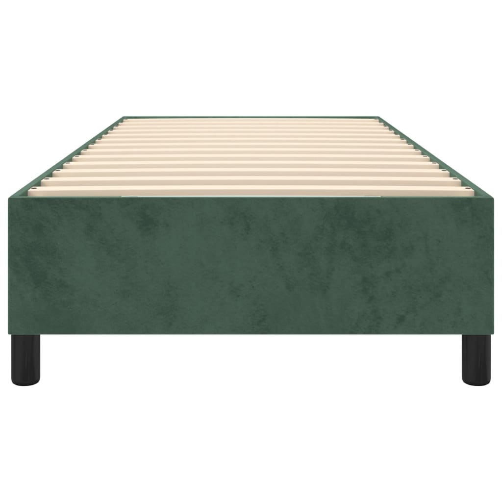 Bettgestell ohne Matratze Dunkelgrün 90x200 cm Samt