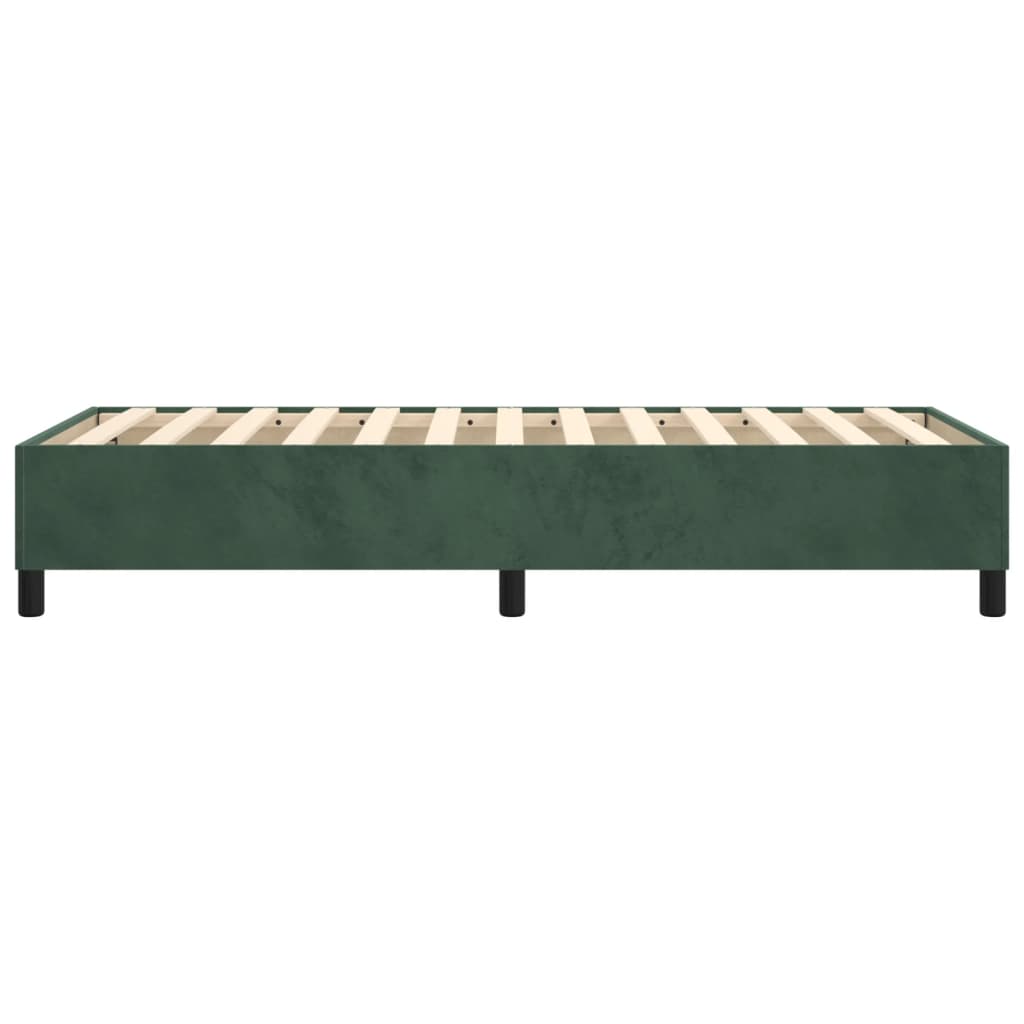 Bettgestell ohne Matratze Dunkelgrün 90x200 cm Samt