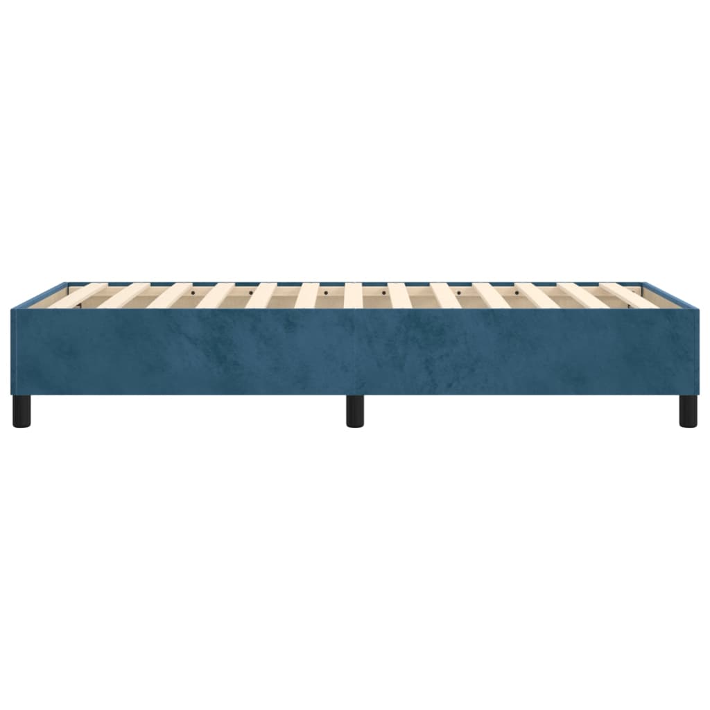 Bettgestell ohne Matratze Dunkelblau 90x200 cm Samt
