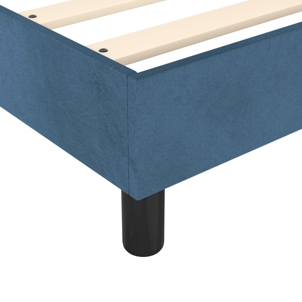 Bettgestell ohne Matratze Dunkelblau 90x200 cm Samt