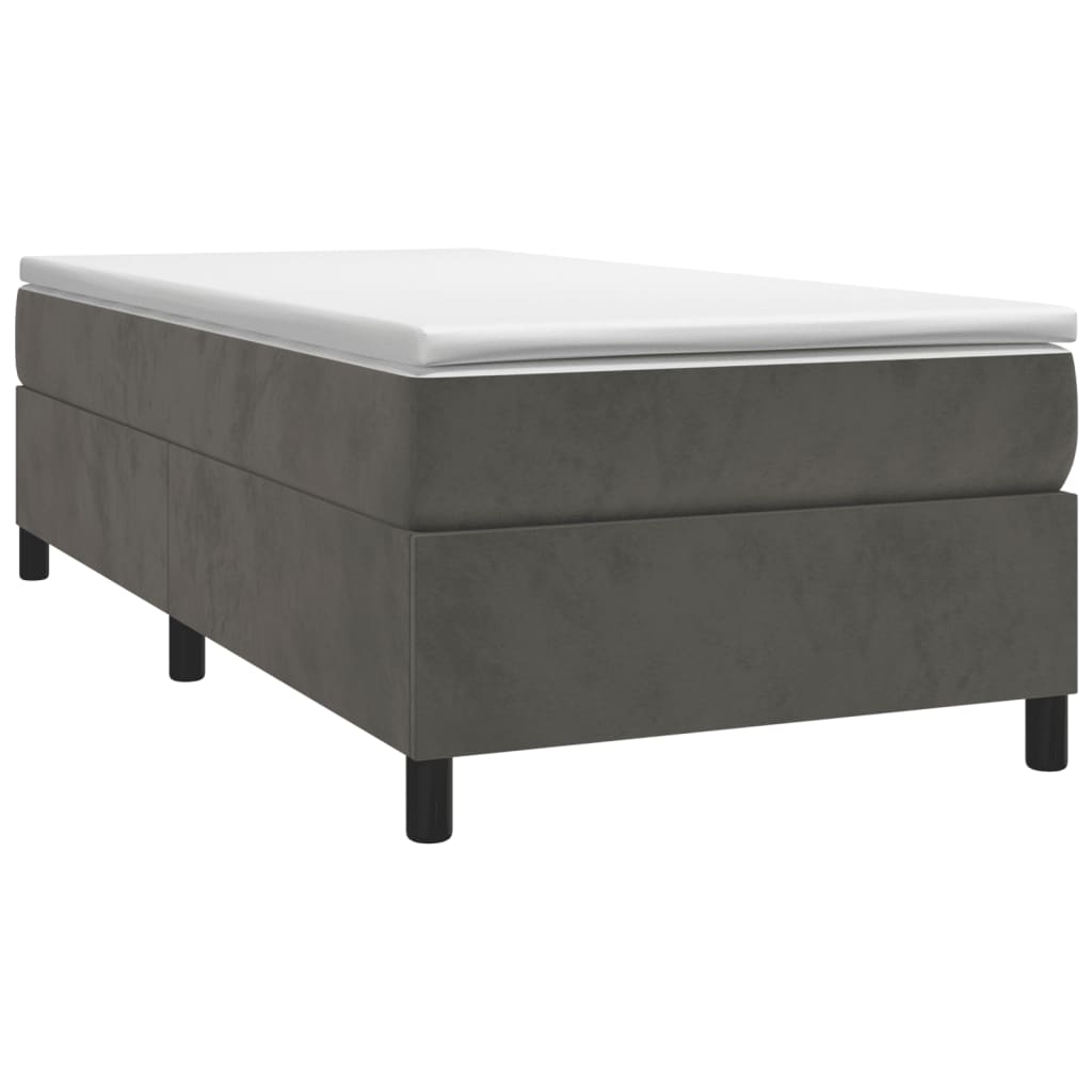 Bettgestell ohne Matratze Dunkelgrau 100x200 cm Samt