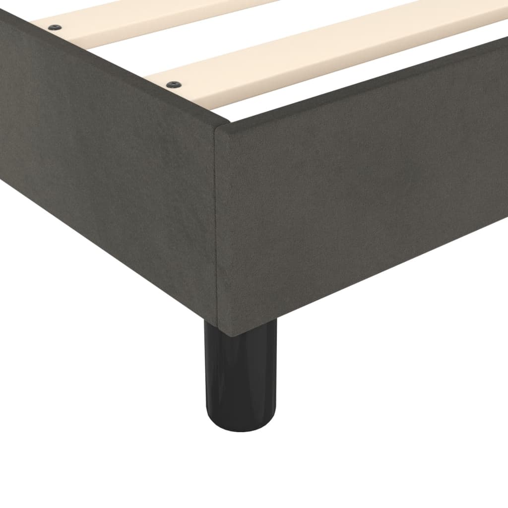 Bettgestell ohne Matratze Dunkelgrau 100x200 cm Samt