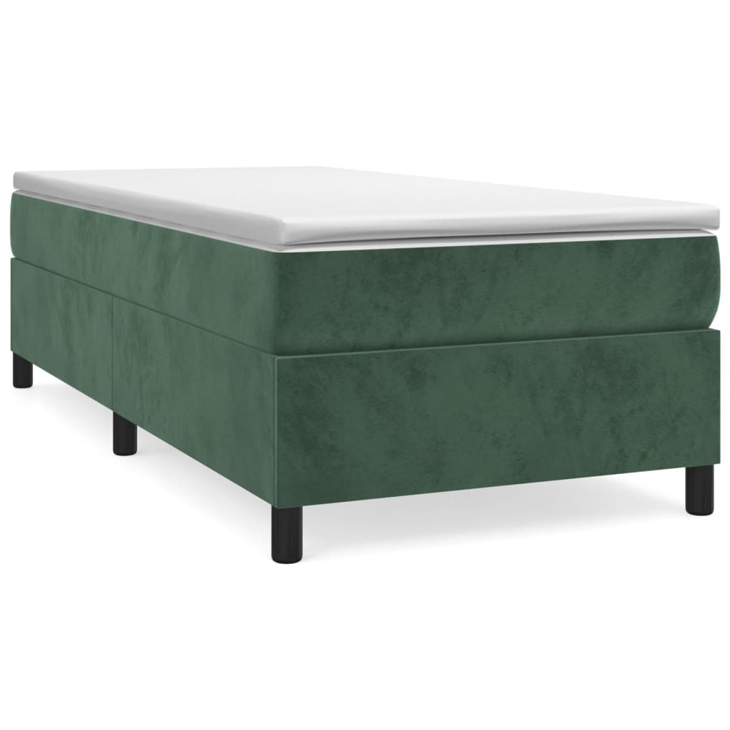 Bettgestell ohne Matratze Dunkelgrün 100x200 cm Samt