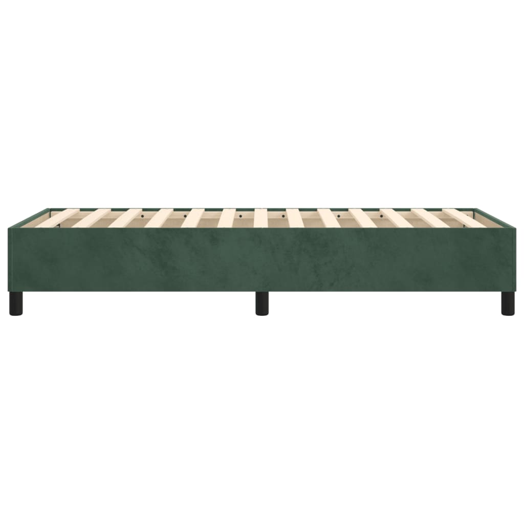 Bettgestell ohne Matratze Dunkelgrün 100x200 cm Samt