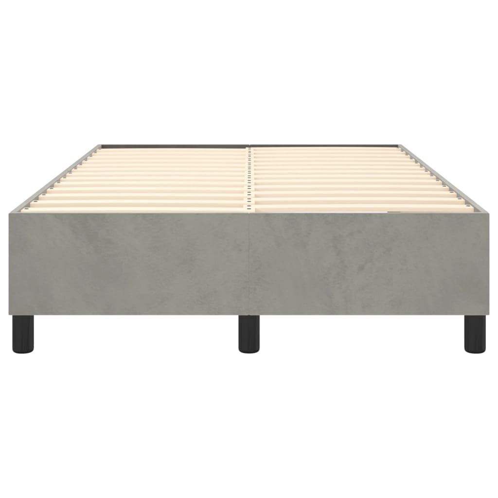 Bettgestell ohne Matratze Hellgrau 120x200 cm Samt