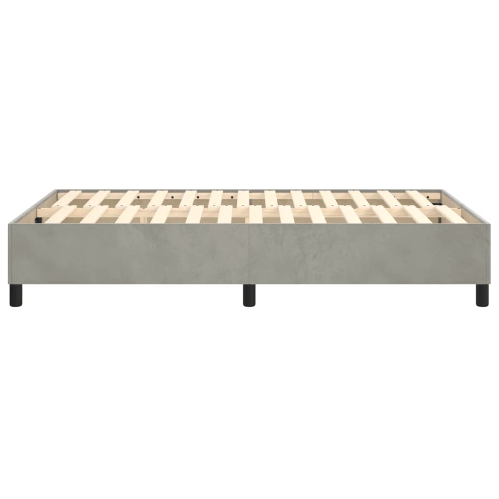 Bettgestell ohne Matratze Hellgrau 120x200 cm Samt